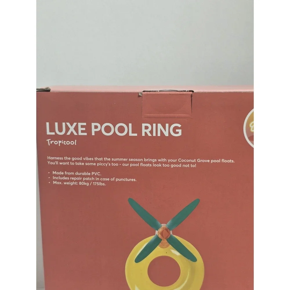 New Swimming Pool Ring Float TROPICOOL Palm Tree 4' Wide Coconut Grove 8+